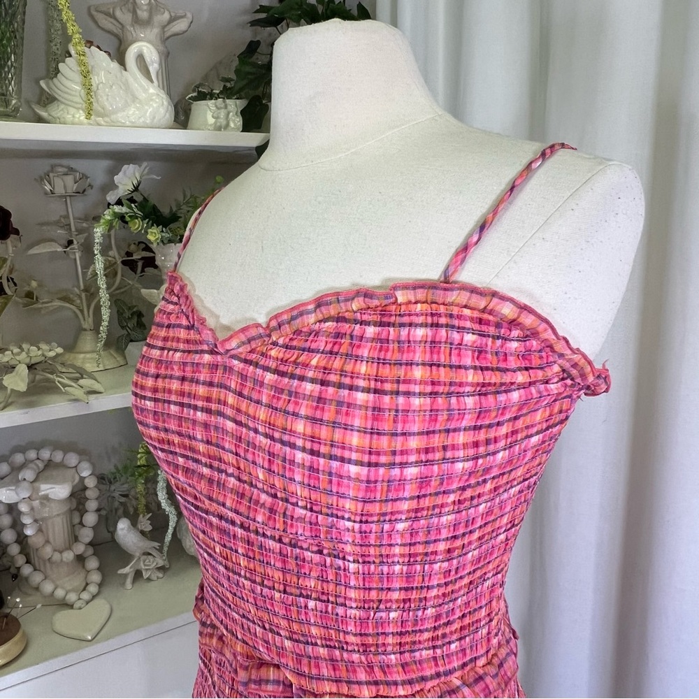 Koko and Mason Pink Plaid Spaghetti Strap Dress - Picture 6 of 14